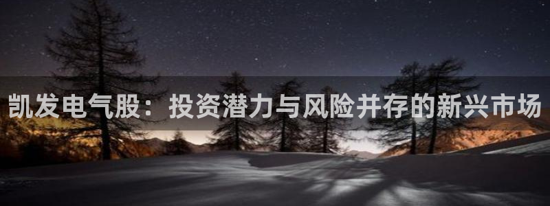 彩虹多多体育用品：凯发电气股：投资潜力与风险并存的新兴市场